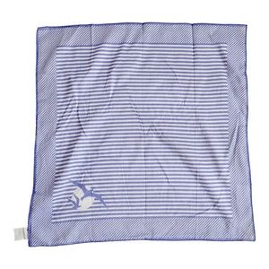 Neusteters Blue White Cotton Seagull Scarf Made in Italy 22" Sq MCM Original Tag
